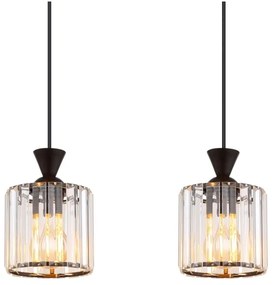 Globo 15742-4 - Csillár zsinóron JORDANA 4xE27/60W/230V fekete