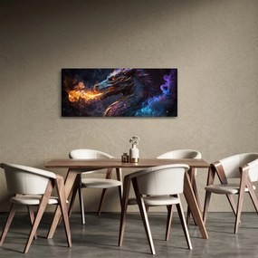 Kép - Lángokat köpködő sárkány (120x50 cm)