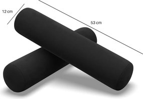 Görgős párna, 2 db, hab töltet, szövet anyag, fekete