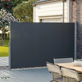 Oldalsó terasznapellenző, belátásgátló, szürke, 280 g/m² 200 x 400 cm