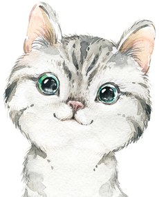 Gyerek festmény - Kis cica 50 x 40 cm