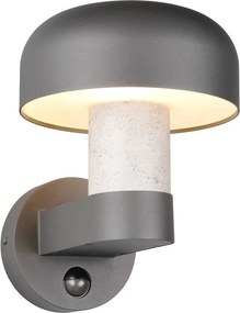 TRIO 262569178 FRASER Fali Lámpa Mozgásérzékelővel Szürke E27 IP44