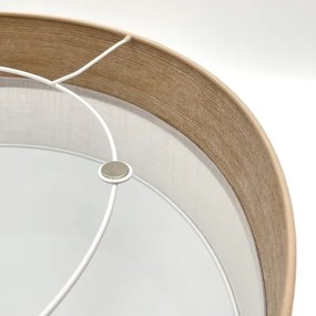 Mennyezeti lámpa SIRJA WOOD 2xE27/15W/230V átm. 45 cm fehér/tölgy