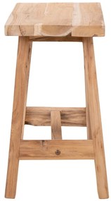 Barcelona sámli, teak fa, nature, 50x25x45 cm