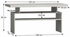 Dohányzóasztal Infinity 13 (Fehér kőris). 788432