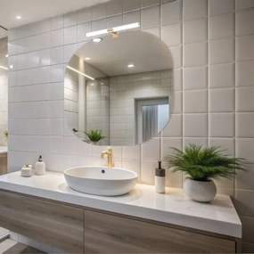 LED fürdőszobai tükörvilágítás 2 az 1-ben APA LED/6W/230V 40 cm IP44 arany