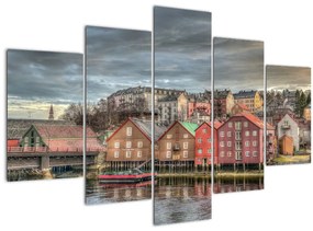 Kép - házak a folyó mellett (150x105 cm)