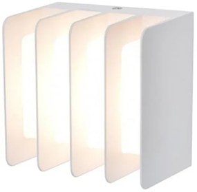 LED lámpatest , oldalfali , 14.5 W , meleg fehér , matt fehér , kültéri , IP54 , LUTEC , GRIDY