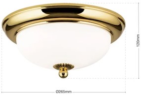 Orion - Mennyezeti lámpatest EMPIRA 2xE14/40W/230V Ø 26,5 cm arany