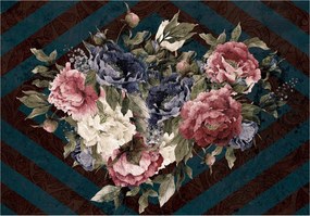 Fotótapéta Bazsarózsa Rózsaszín-lila türkiz háttér vinil 208x146 +ragasztó