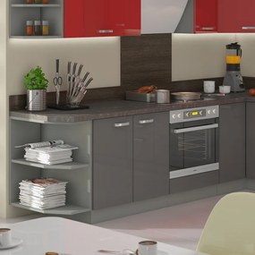 Munkalap, 2,8 cm vastag, Metalic brown szürke