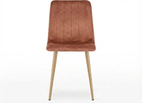 Gesztenyebarna bársonyszék LAVA