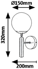 Rabalux 5351 - Fali lámpa DIVINA 1xE14/9W/230V