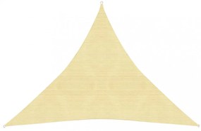 HDPE háromszögű napvitorla 5x5x5 m bézs