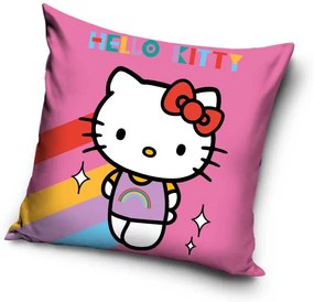 Hello Kitty Rainbow párnahuzat 40x40 cm Velúr