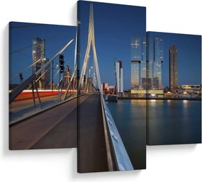 Kép - Alkonyat Rotterdamban, Hollandia (90x60 cm)