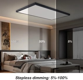 Brilagi-LED Dimmelhető fürdőszobai lámpatest FRAME SMART LED/96W/230V IP44 fekete + távirányító