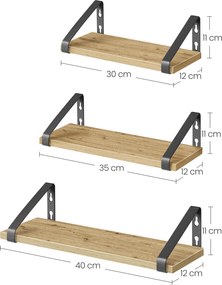 Fali polcok TAYLOR ARTISAN szett 3 db