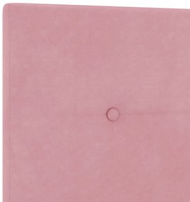 LED Fejtámla Gombos Pink 80 cm Bársony