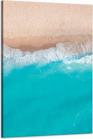 Vászonkép Víz Hullámok Tengerpart Homok 60x90 cm Ideális ajándék