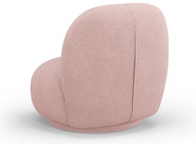 Világos rózsaszín buklé fotel Chuck – Micadoni Home