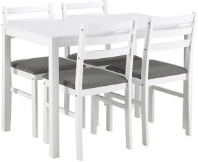 EMILY étkezőasztal szett 4 fehér székkel