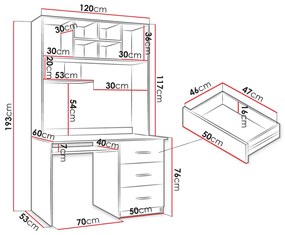 PC asztal Paradisa PD03 (fehér + fényes fehér) . 1104574
