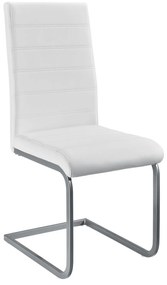 Vegas szék, 2 darabos szett műbőrből fehér színben