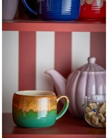 Zöld-barna kőedény bögre szett 4 db-os 400 ml Sheen – Bloomingville