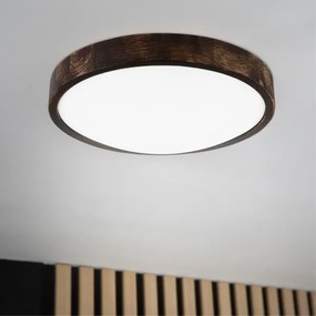 LED mennyezeti lámpa OAK SMOKY SLIM LED/36W/230V 4000K átm. 37 cm tölgy/sötétbarna