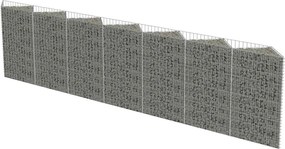 vidaXL horganyzott acél gabion fal 450 x 30 x 100 cm