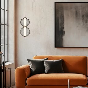 PUMA LED zsinóros függeszték LED/10W/230V, átm. 14 cm, fekete