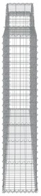 4 db íves horganyzott vas gabion kosár 300x30x140/160 cm