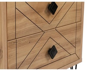 Éjjeli szekrényke LUNA 55x50 cm barna/fekete