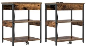 Éjjeli Szekrények 2 pcs Füstölt tölgy 41 x 31 x 51 cm Faanyag