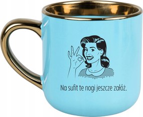 Bögre Kék 400ml Ajándék Vicces Anyák Napja A Mennyezetre Ezeket A Lábakat Vedd Fel