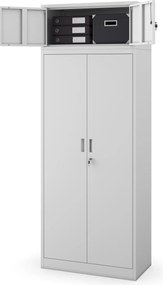 Fémszekrény JAN Compact 1750 x 800 x 400 mm, szürke