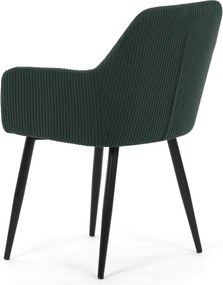 Jídelní židle, zelená, manšestrová látka, DCH-V4009 GRN6