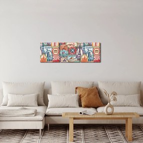 Egy utazó képe (órával) (90x30 cm)