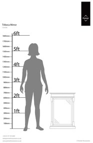 Fali tükör tömörfa kerettel 50x70 cm Tribeca – Premier Housewares