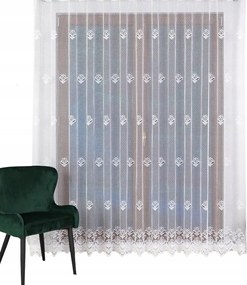 Áttört Kész Függöny Szalaggal, Hosszú Finom Hálós 550x220