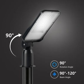 Brilagi -LED kültéri lámpa oszloppal és kl. 3 m URBANLIGHT LED/50W/230V fekete IP65