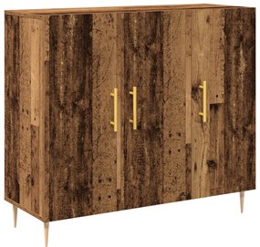 oldalajtó régi fából, 90x34x80 cm, tömör újrahasznosított