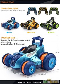 HB Toys Építőszett 1:28 4WD RC 2.4G Turbine Storm Stunt Car Távirányítású Pörgő Forgó Kaszkadőr Autó Építő Szett