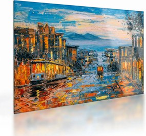 Kép - Cable Car, San Francisco (üvegen) (70x50 cm)