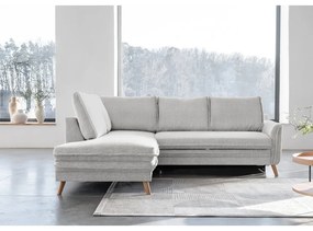 Bézs kinyitható sarokkanapé (bal oldali) Charming Charlie – Miuform