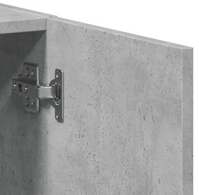 betonszürke szerelt fa irattartó szekrény 60 x 32 x 115 cm