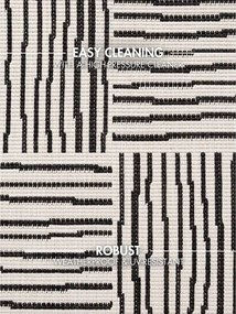 Fekete-krémszínű kültéri-beltéri szőnyeg 120x170 cm Haringey Nightingale – Ted Baker