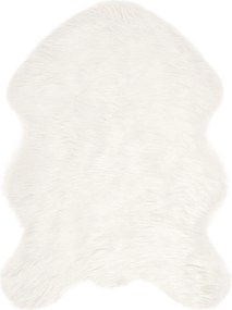 vidaXL Műgyapjú Szőnyeg Tafalla Fehér 80 x 120 cm Poliészter