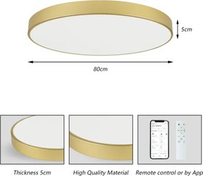 Brilagi - LED dimmelhető medencelámpa POOL SMART LED/100W/230V 80 cm arany Wi-Fi Tuya+távirányító